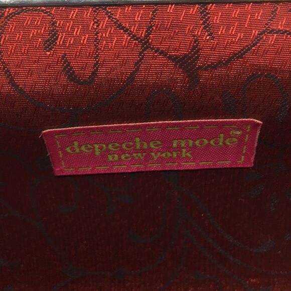 Depeche Mode Faux Python Kisslock evening clutch with silver tone hardware - Picture 12 of 16